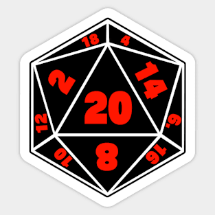 D20 Dice Sticker